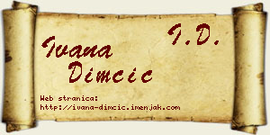Ivana Dimčić vizit kartica